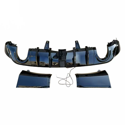 Suitable for 2011-2025 Dodge Durango Durango with Led Square Lights Rear Lip Rear Diffuser Rear Spoiler (Big Surrounded)