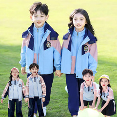 小学生ジャケット、学生服、春秋服、3・4点セット、幼稚園制服、子供夏スポーツブルークラス制服