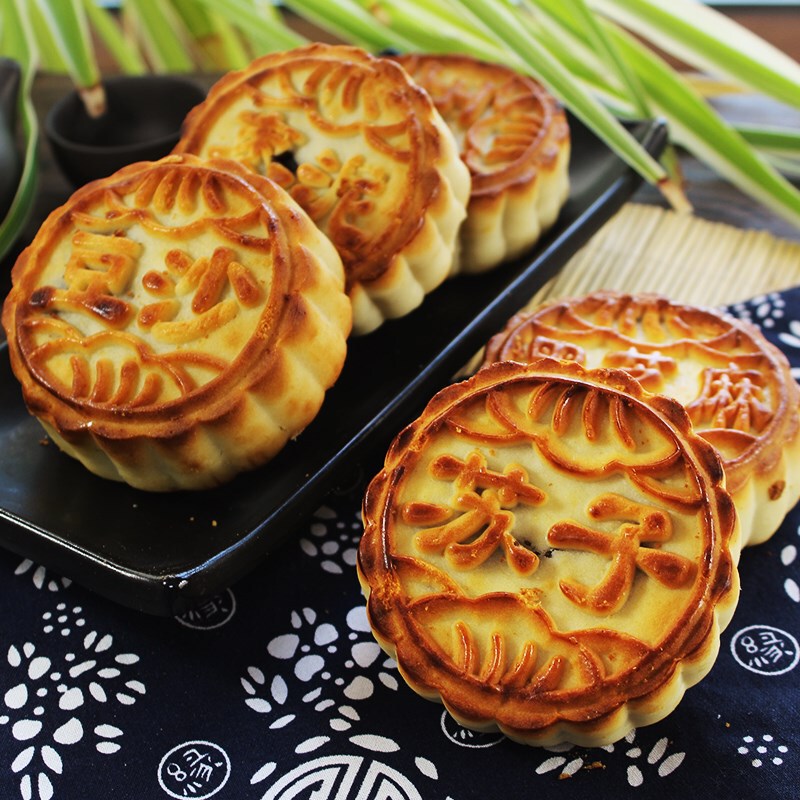 东北老式五仁青红丝月饼传统豆沙枣泥黑芝麻木糖醇100g*10个包邮|undefined