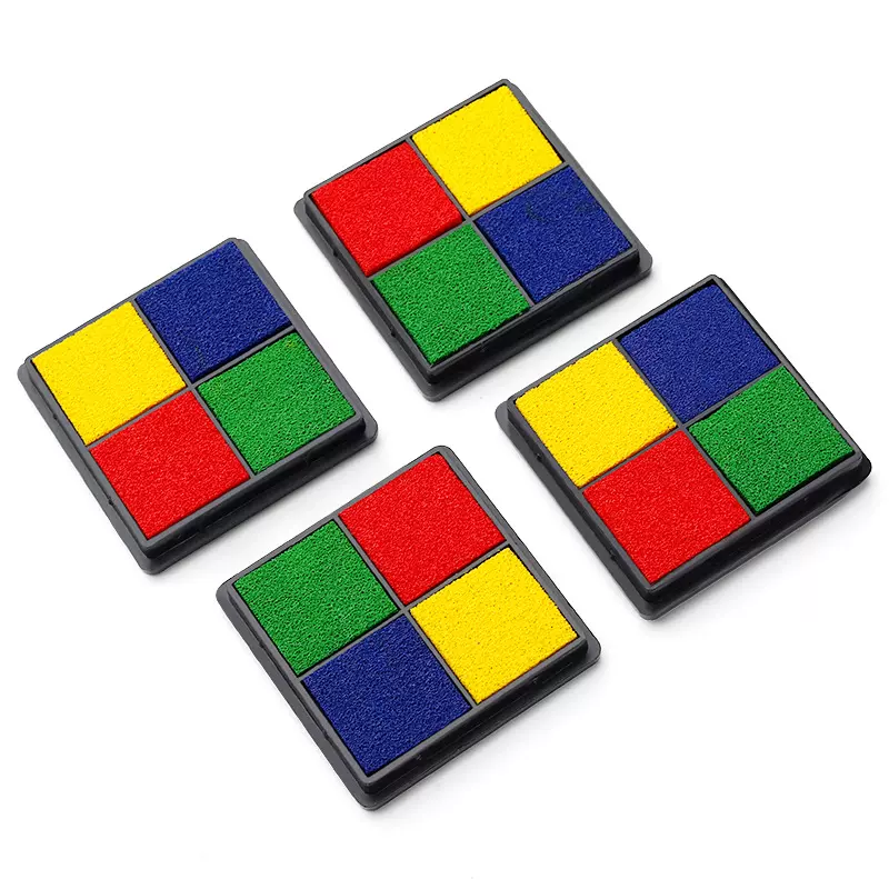 幼儿园涂鸦手指画印台印泥DIY绘画橡皮章印泥儿童4色手指画印台