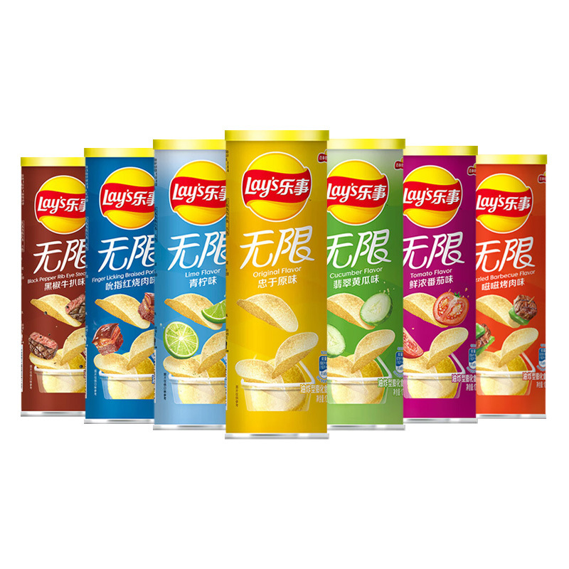 乐事薯片90g大桶装经典原味番茄黄瓜青柠膨化零食网红整箱批发