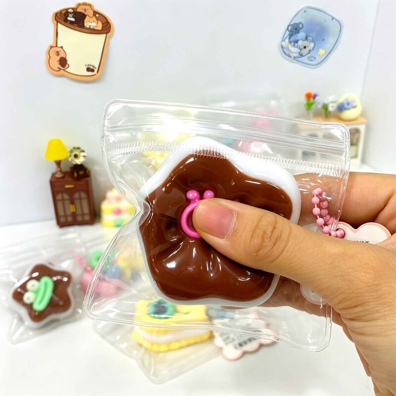 Little Red Book's same style Little Biscuit Squishy Toy, a slow-rebound backpack pendant for best friends, children's gift
