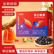早红晚黑鲜榨枸杞原浆黑枸杞原浆鲜果红枸杞原浆货源直播代发