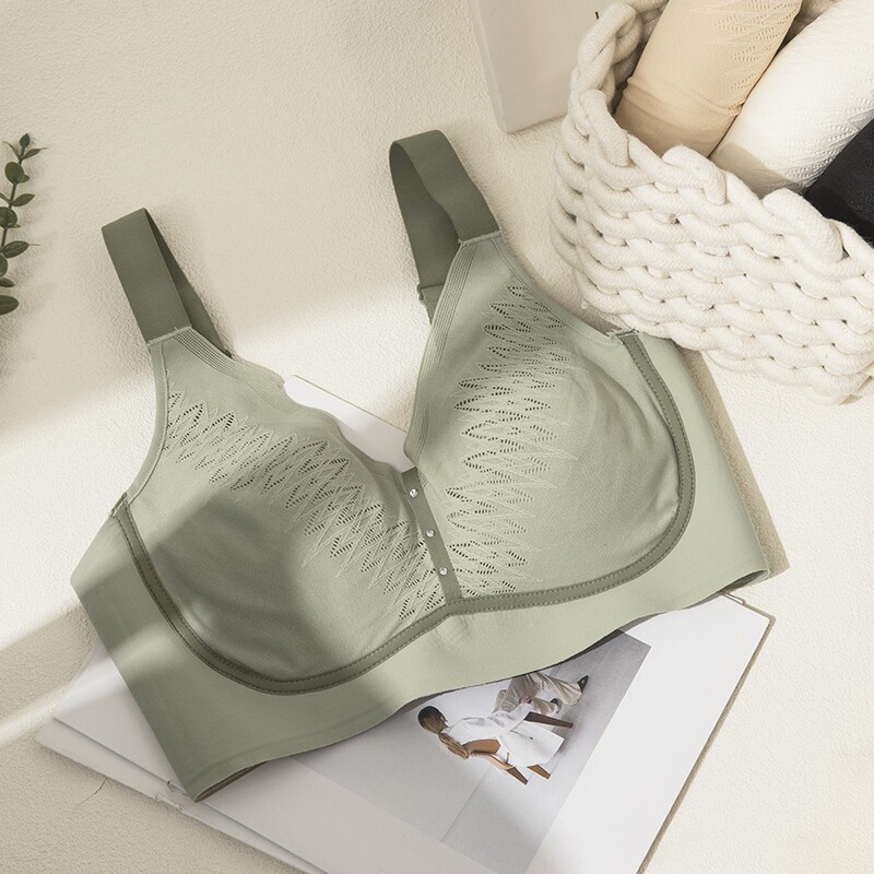 High-end counter private lady modal full cover fixed Cup plus size small bra seamless adjustable underwear