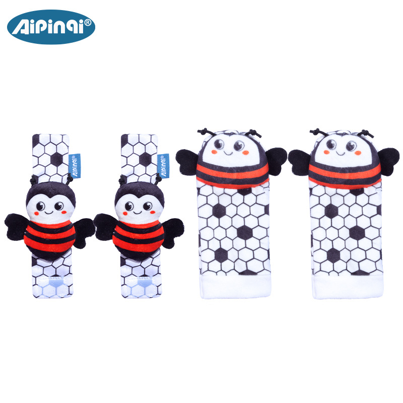 Calcetines abeja + correa para la muñeca (doble)