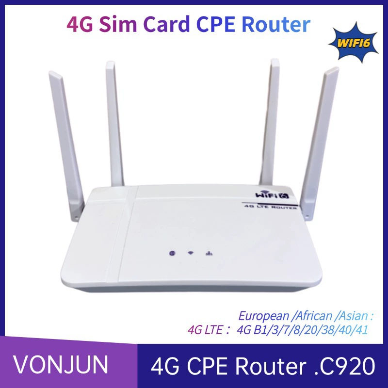 4G CPE маршрутизатор беспроводная карта LTE маршрутизатор WIFI6 беспроводной хотспот 4G маршрутизатор C920 Евразия