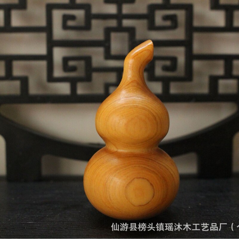 崖柏木葫芦摆件文玩雕刻龙年生肖龙头手把福禄葫芦吉祥挂件寿星葫|undefined