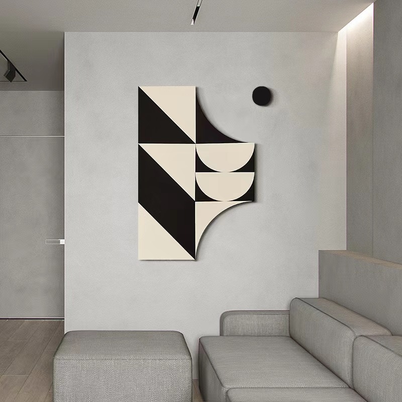 现代简约客厅沙发背景墙装饰画不规则抽象挂画玄关3d立体抽象壁画