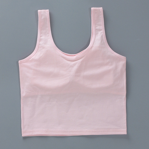 Girls vest long pure cotton children's tube top development period girl bra summer wear suspender underwear students 12