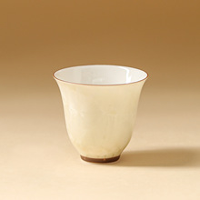 米黄结晶釉茶杯单杯陶瓷功夫茶品茗杯茶盏家用高档窑变闻香杯茶盏