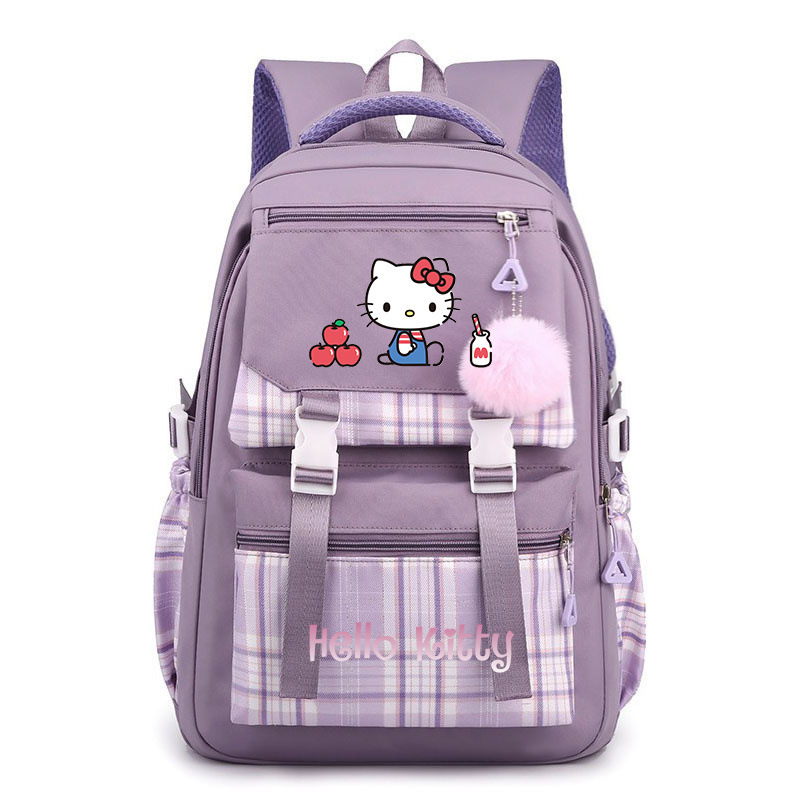 Cute Style Hello Kitty Printed Backpack, School Bag for Primary and Secondary School Students, High-Looking Backpack