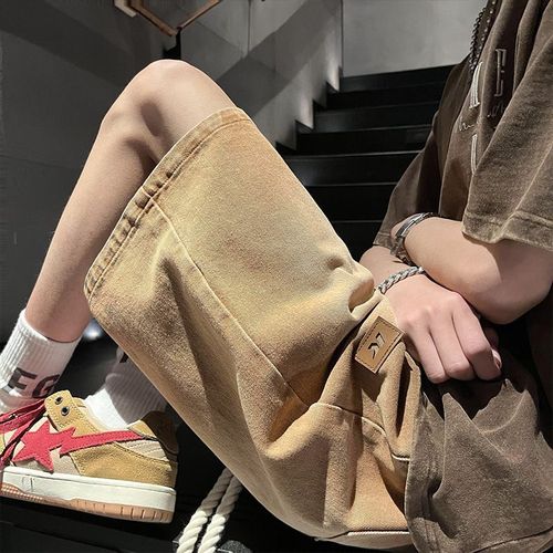 Men's Summer Thin American Retro Denim Shorts, Fashionable, Instagram Style, Versatile Loose Five-Finger Casual Pants