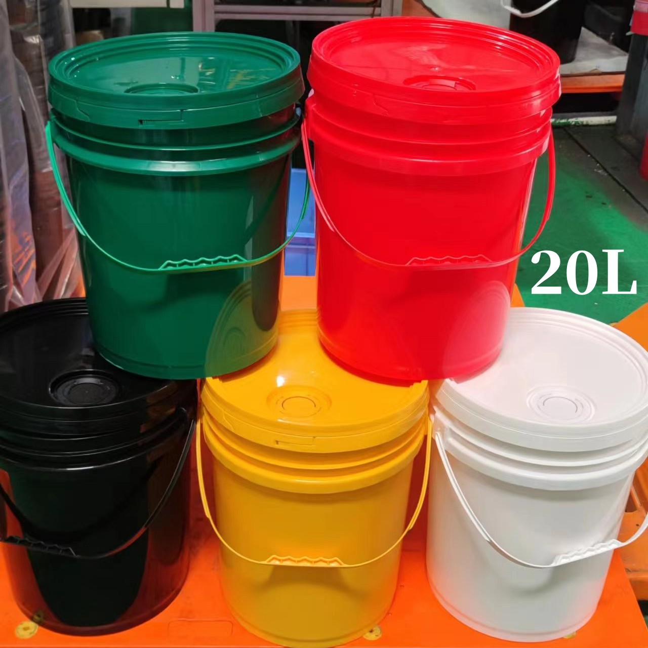 优质18L20L升圆桶PP工业涂料油漆化工广口桶食品级包装塑料桶厂家