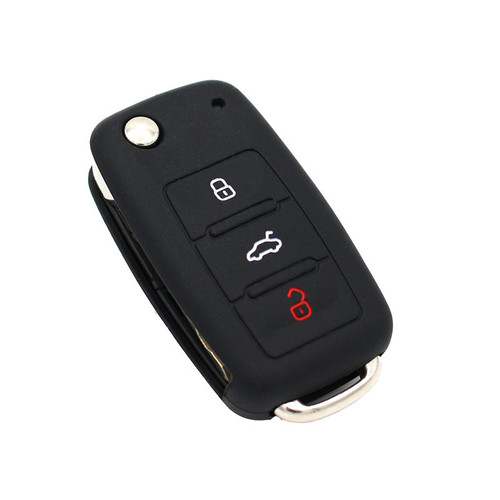Suitable for Volkswagen Lavida, Sagitar, and Touran – Soft Silicone Car Key Case & Key Fob Cover