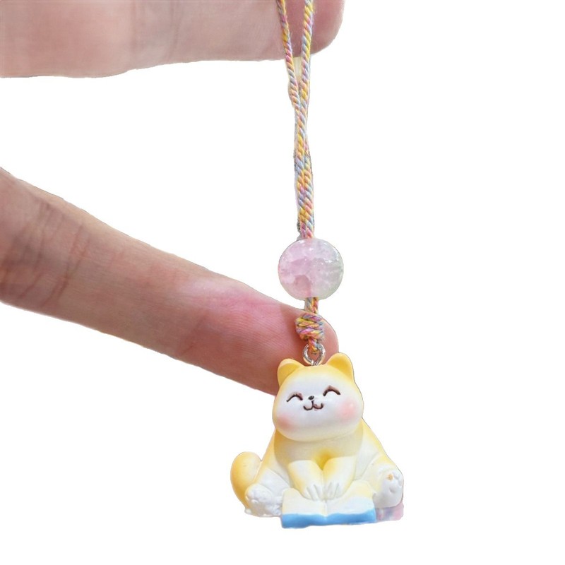 新しいペンダント、かわいい子猫ペンダント、学生バッグ、樹脂ペンダント、かわいい子犬植毛ペンダント、ラック卸売|undefined