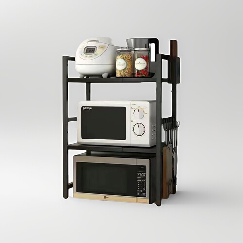 New Kitchen Adjustable Extendable Shelf Microwave Oven Storage Rack Multifunctional Kitchen Organizing Frame