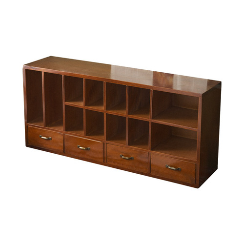 Desktop storage box tape cosmetics shelf desk stationery table wooden retro drawer zakka cabinet