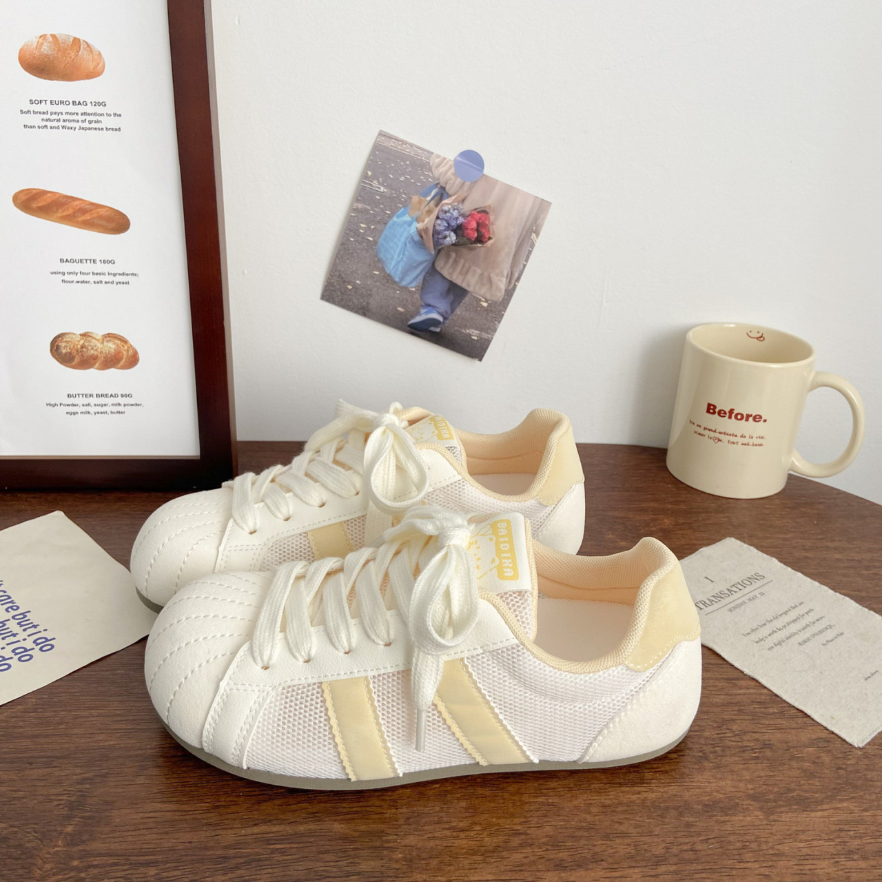 2026 primavera y verano nuevo ins popular coreano zapatos deportivos casuales pequeños zapatos blancos feos bonitos zapatos de suela gruesa cabeza de concha de mujer