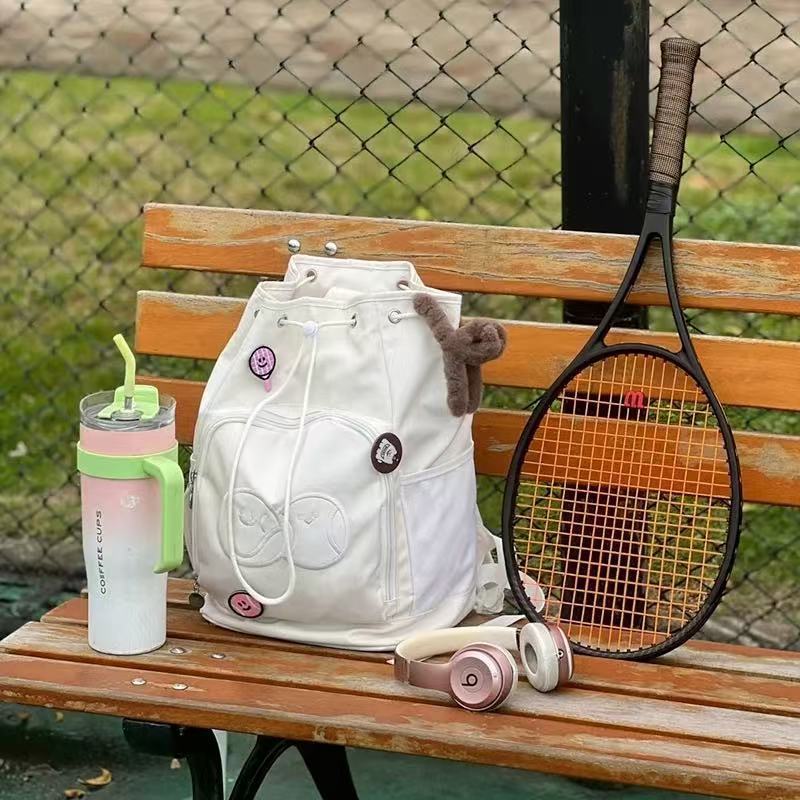 高品質テニスバッグバックパックナイロン新しいポータブル大容量テニスラケットバッグスポーツバドミントンバッグ|undefined