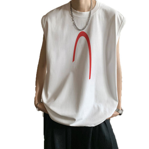 Men's Summer Cotton Sleeveless Tank Top 2025 New Arrival American-Style High-Street Loose-Fit Versatile Cross-Country Vest T-Shirt