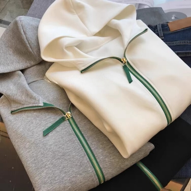 Push! It's too real to wear. It's too good to wear! Cardigan Zipper Hooded Air Cotton Sweater Jacket Women's 2024 Spring and Autumn