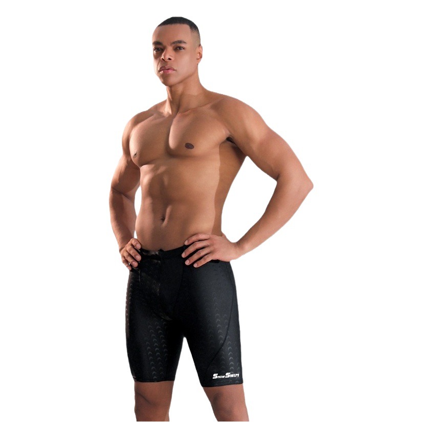Explosive men's imitation shark skin swimming trunks men's quick-drying cross-border swimming suit swimming goggles running fitness clothing swimming equipment