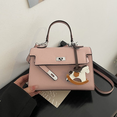 The trending Kelly bag 2024 spring new style handbag, simple and versatile, unisex shoulder bag, casual women's crossbody bag