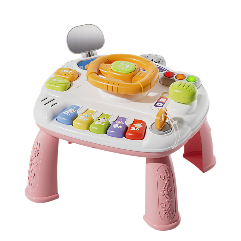 Juguetes multifuncionales para niños transfronterizos en etapas de crecimiento mesa de juego 21 mesa de aprendizaje electrónica juguetes de iluminación de educación temprana