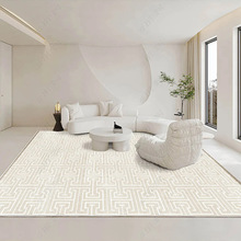 原创设计北欧热卖现代抽象毛绒地毯卧室床边客厅垫INS 风地垫加厚