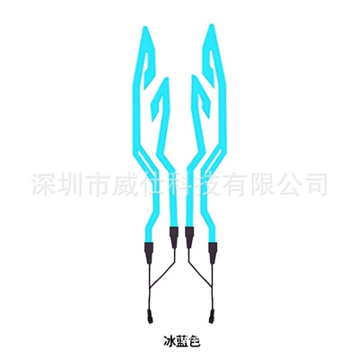 Cold light sheet sheet luminous helmet Strip motorcycle - white-ice-blue