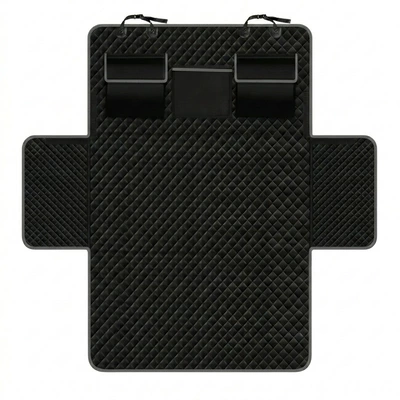 Cross-Border Direct Supply of Car Pet Mats for the Trunk, Portable Storage, Moisture-Proof, Cold-Proof, Dust-Proof, and Dirt-Proof Pet Mats (Trunk Mat) - car-pet-trunk-mat-with-gray-edge-and-three-pockets-185104cm-customized-contact-customer-service