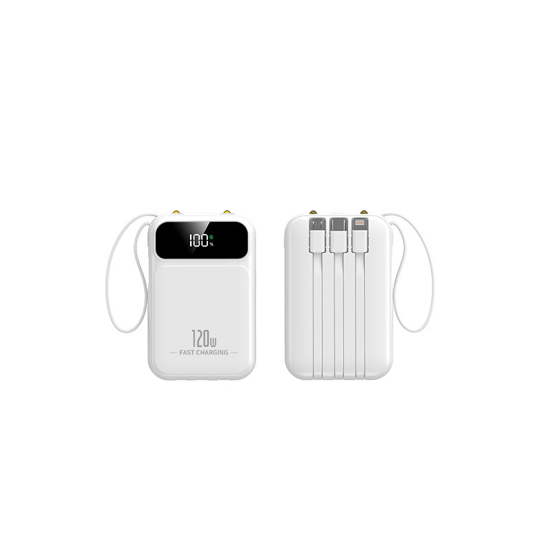 3c パワーバンク超急速充電 120w ケーブル内蔵 10000 mAh 大容量コンパクトポータブル電源|undefined