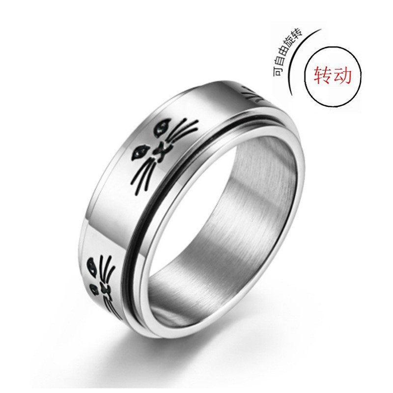 10g Weight Rings Classification 12, 7 Ring Size 1 Piece Quantity Daily, Street Occasion 304 Stainless Steel Material Letter Pattern All Seasons Season Men's Gender Retro, Punk Style Retro Punk Letter 304 Stainless Steel Men's Rings Punk Rings 9