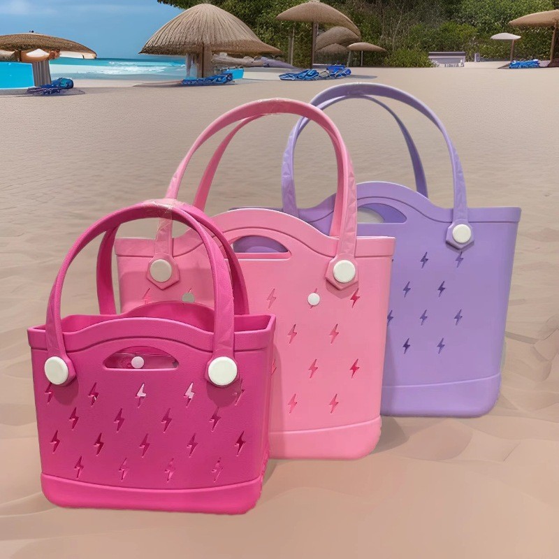 Bolsa de playa EVA personalizable en color y estilo, con impresión de logotipo, tamaño grande, impermeable, gran capacidad, simple y elegante. image 5