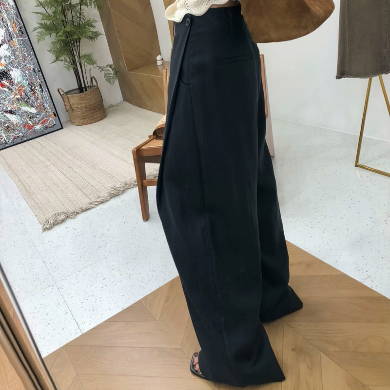 Deconstructed Design, French Old Money Style, Slimming and Versatile, Fashionable Wide-Leg Trousers, Loose and Drapey Straight-Leg Casual Pants Deconstructed Design, French Old Money Style, Slimming and Versatile, Fashionable Wide-Leg Trousers, Loose and Drapey Straight-Leg Casual Pants