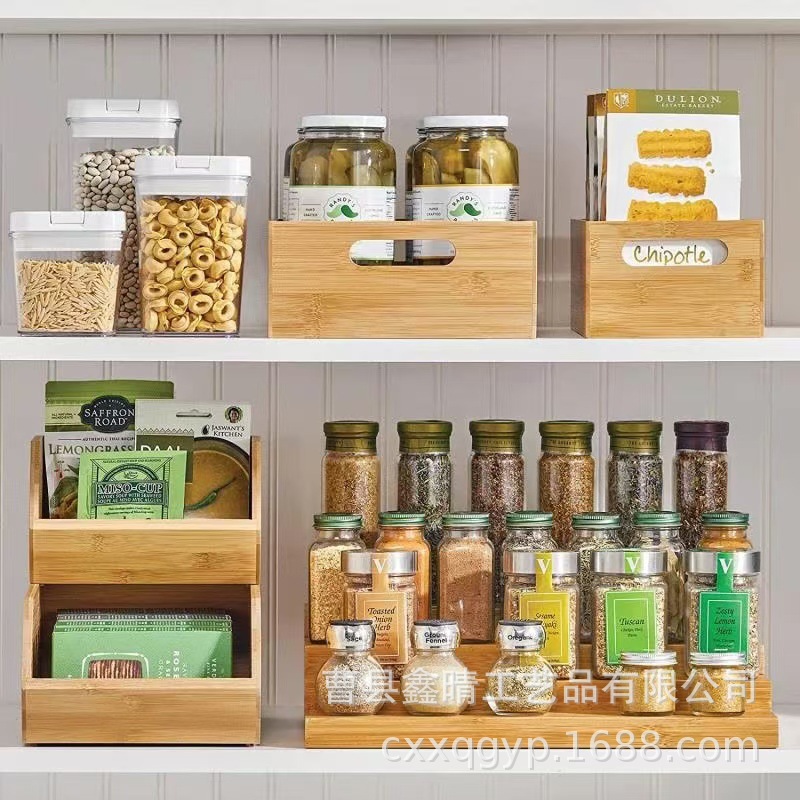 Caja de acabado de artículos diversos de formato de bambú y madera de escritorio Caja de almacenamiento de libros de alimentos de madera Caja de almacenamiento multifuncional de madera maciza