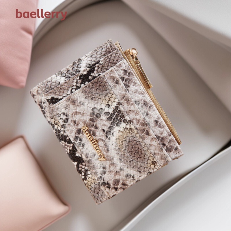 New Baellerry Women's Wallet Cross-Border Fashion Snake Pattern Short Multi-Zipper High-End Coin Purse New Baellerry Women's Wallet Cross-Border Fashion Snake Pattern Short Multi-Zipper High-End Coin Purse