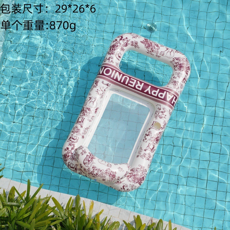 4管クロスボーダー熱売エアハンモック水上遊戯寝椅子浮床直売帯網折り畳み背もたれ浮き爆発