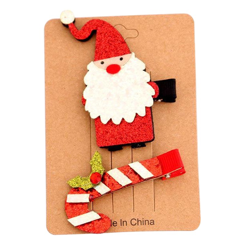 Navidad horquilla traje Navidad niños pequeño regalo colorido horquilla traje tocado Santa Claus