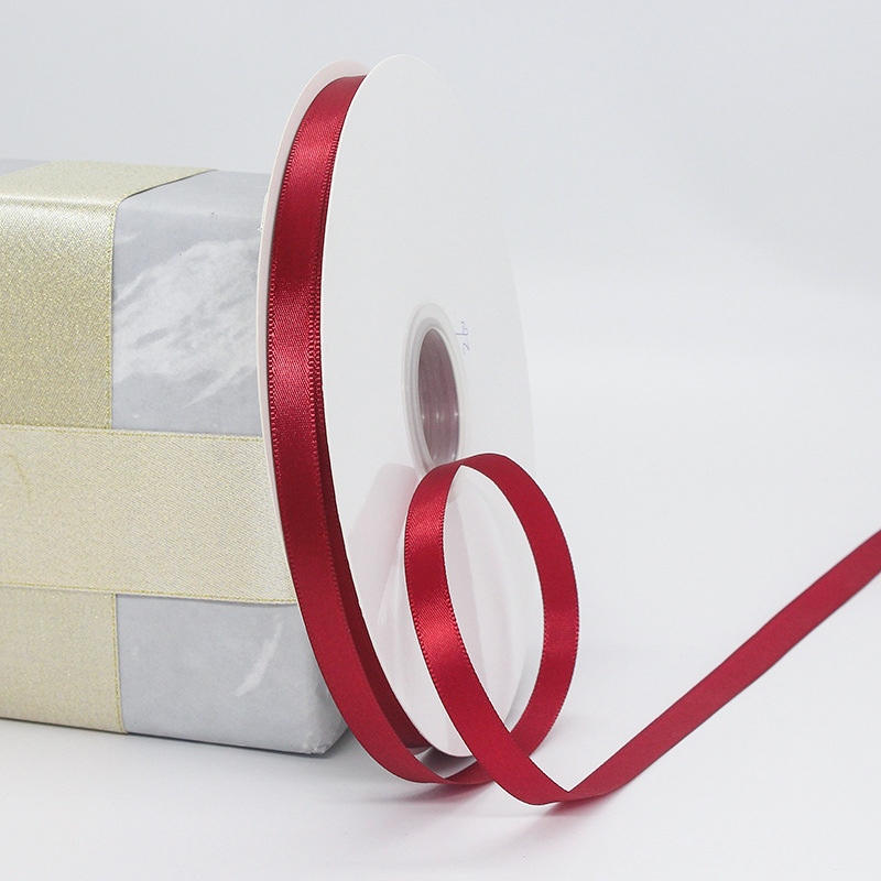 Fabricante al por mayor 1cm poliéster cifrado cinta de seda envasado de flores caja de pastel cinta de regalo de dulces image 19