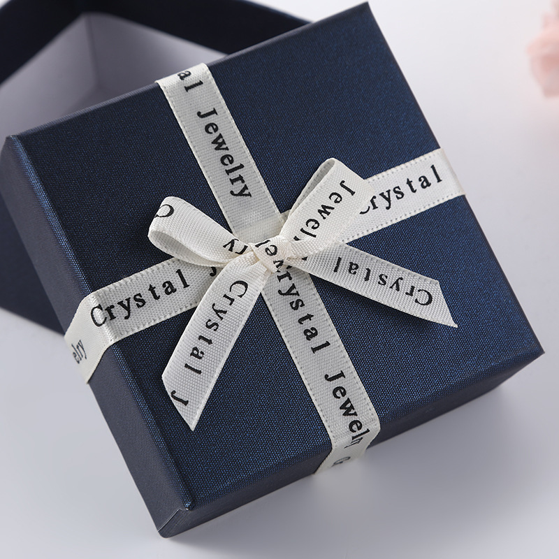 Nueva Carta inglesa arco cinta caja de joyería cumpleaños aniversario caja de regalo al por mayor impresión