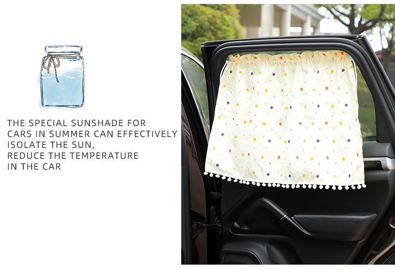 ins wind car sunshade curtain Children Baby baby sucker car shade curtain car side window sunscreen car curtain
