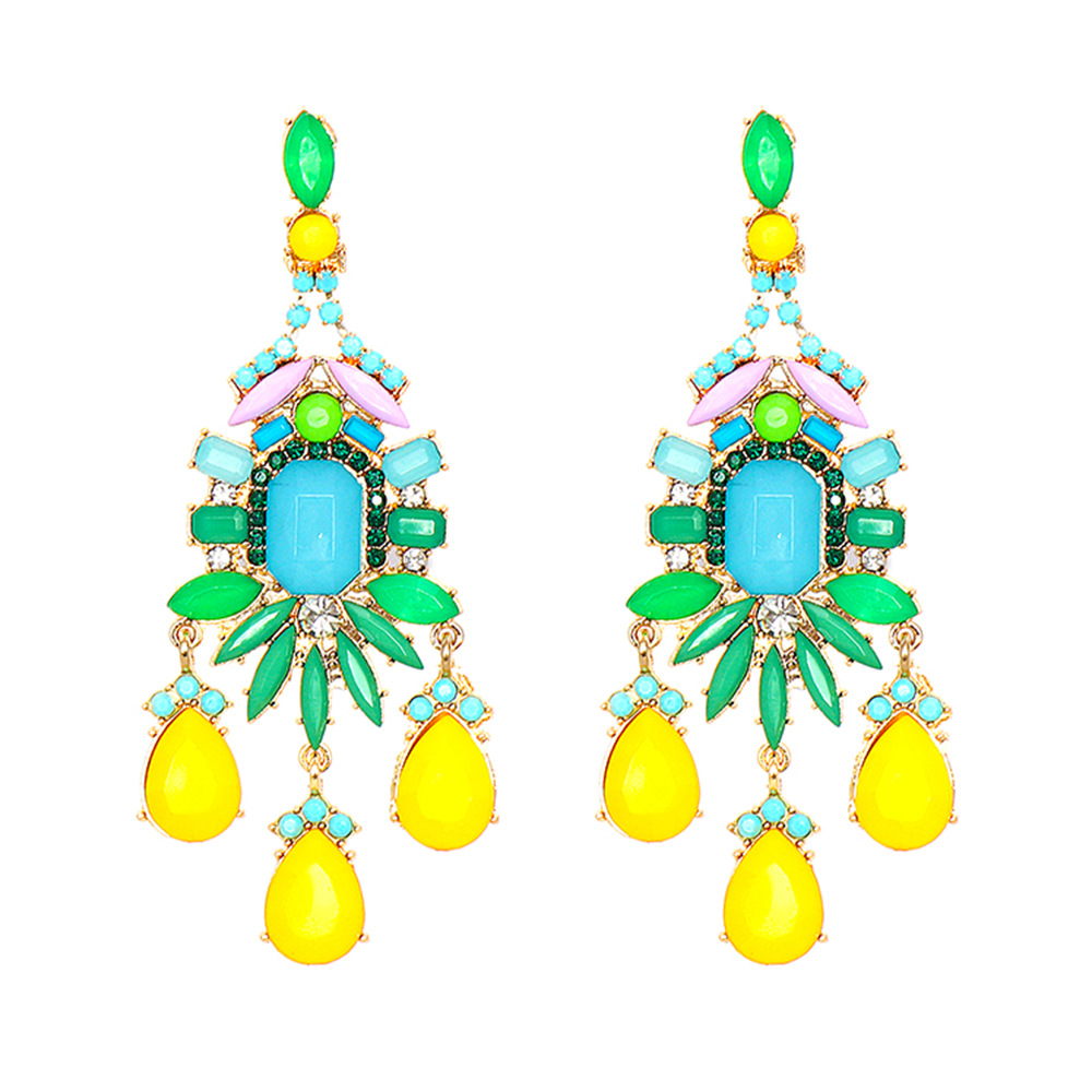 retro ethnic earrings drop-shaped