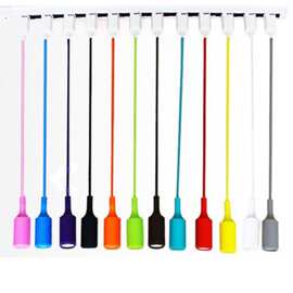 彩色硅胶吊灯灯头吊线悬挂式灯头批发led灯泡E27螺口带线吊灯灯座