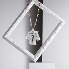 跨境热销嘻哈潮流7号球衣项链 时尚简约百搭c罗周边吊坠立体男士