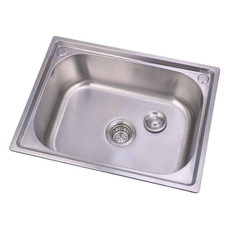 Fábrica al por mayor 304 fregadero de acero inoxidable fregadero de la cocina fregadero cepillado mesa de lavado de vegetales piscina cuenca única cuenca de lavado de vegetales