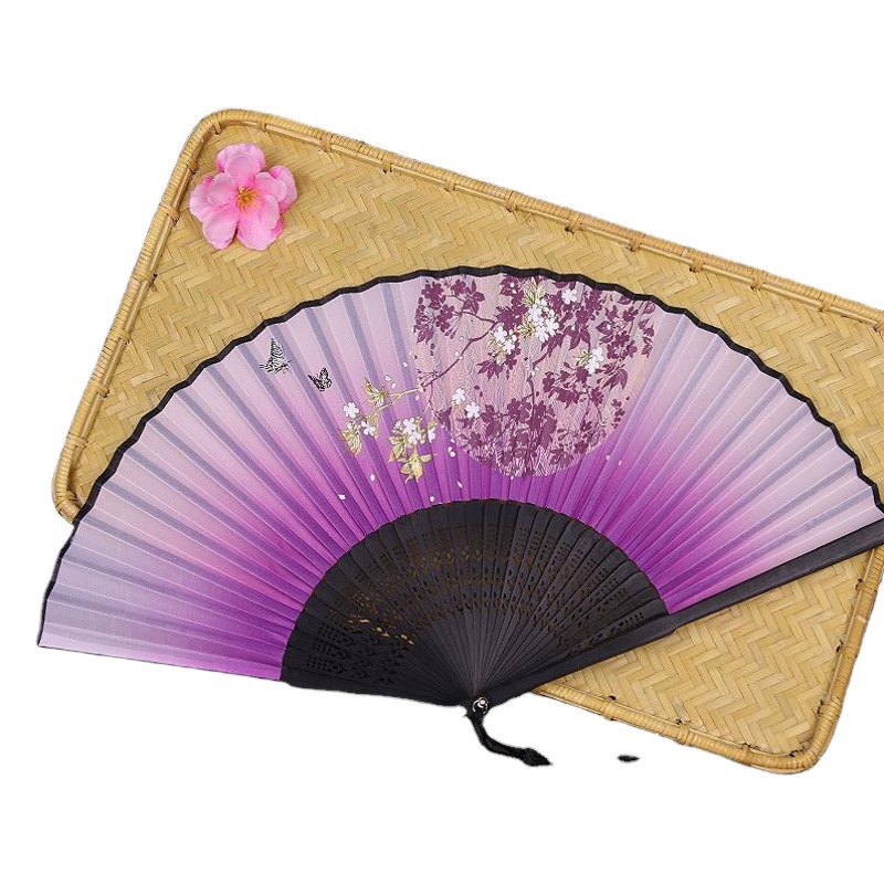 Ventas directas de fábrica de ventiladores plegables de bambú japoneses y ventiladores plegables de estilo japonés al por mayor pueden imprimir logotipo