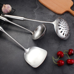 304 stainless steel pan spatula kitchenware set, large pan spoon with thick handle and heat insulation, kitchen utensils for cooking, spatulas and spoons wholesale