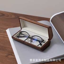 跨境木质眼睛盒便捷私人墨镜包装盒商用太阳镜收纳盒学生近视镜盒