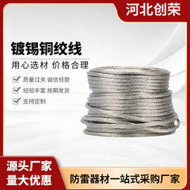 厂家TJ镀锡铜绞线12mm2铜绞线镀锡升压站接地用多股裸铜线圆线